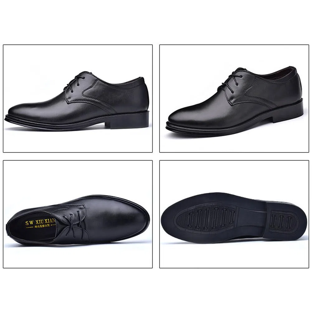 Scarpe Oxford Derby Stringate Uomo Vintage Elegante Basse Allacciare Eleganti da Sposa