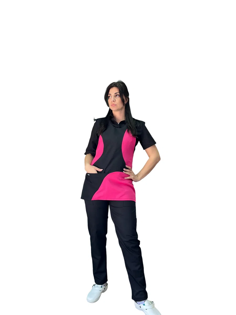 Ricamo Gratuito - Grembiule Donna da Lavoro - Divisa per Parrucchiera ed Estetista, Bar, Imprese di Pulizia, Ristoranti - Vari Colori - Made in Italy