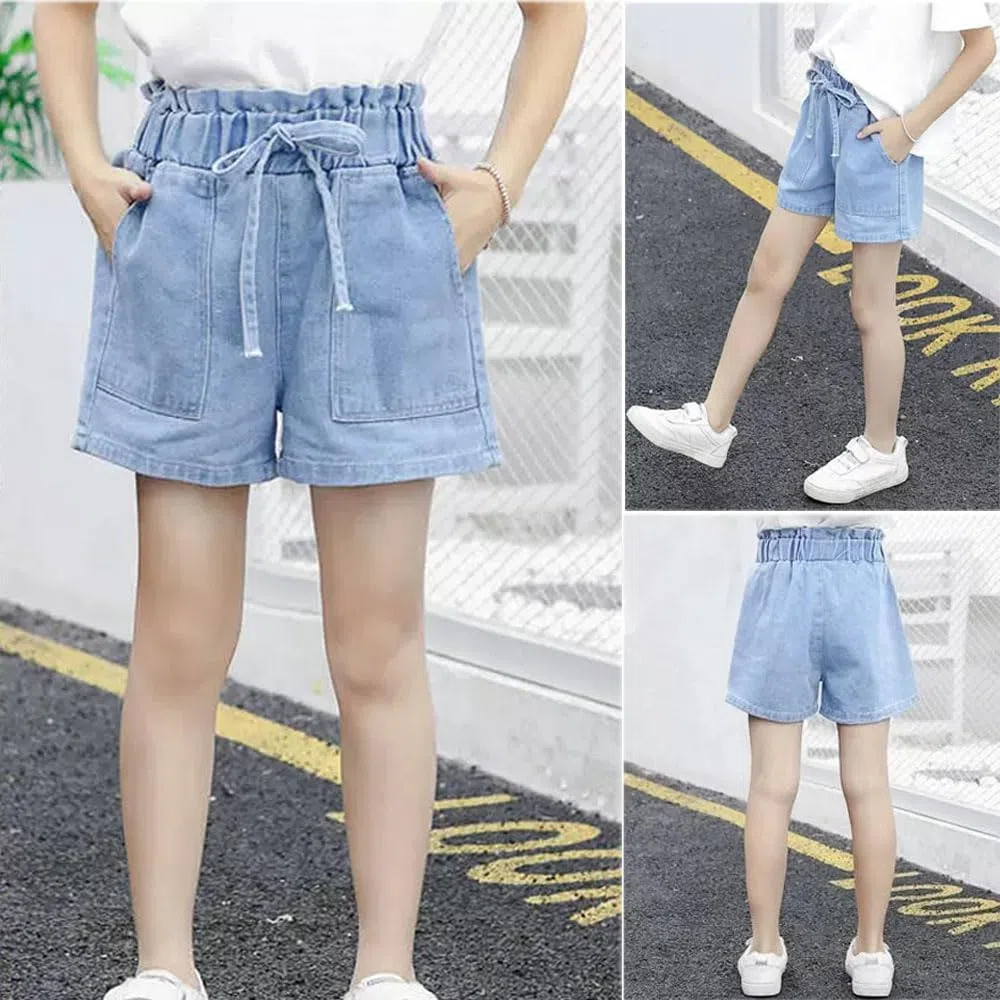 FedMois Pantaloncini di Jeans Bambine e Ragazze, Confezione da 3