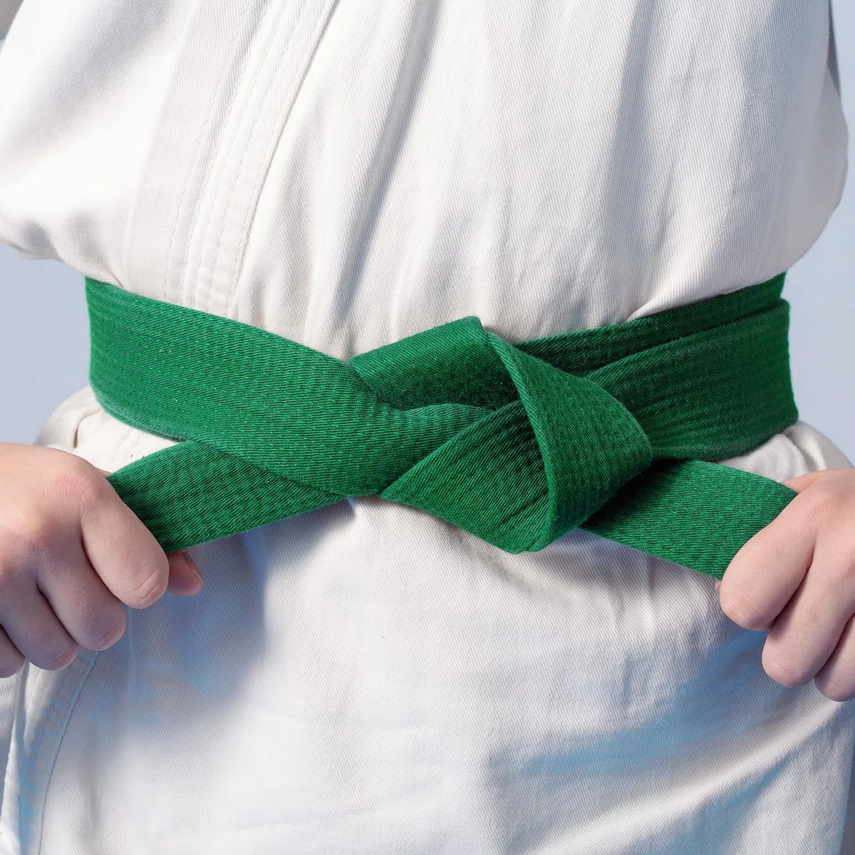 PATIKIL Cintura di Rango Colorata Taekwondo 1.6" x11.2Ft 3.4m, Cintura di Cotone per Arti Marziali Judo Karate per l'Insegnamento dell'Allenatore, Verde