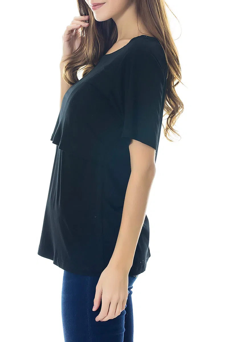 Smallshow Top per Allattamento a Maniche Corta da Donna Camicia Allattamento al Seno