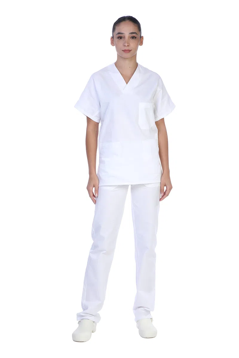 T.H. Service Divisa Sanitaria Scollo a V Senza Taglio Unisex | Medico, Infermiere, OSS