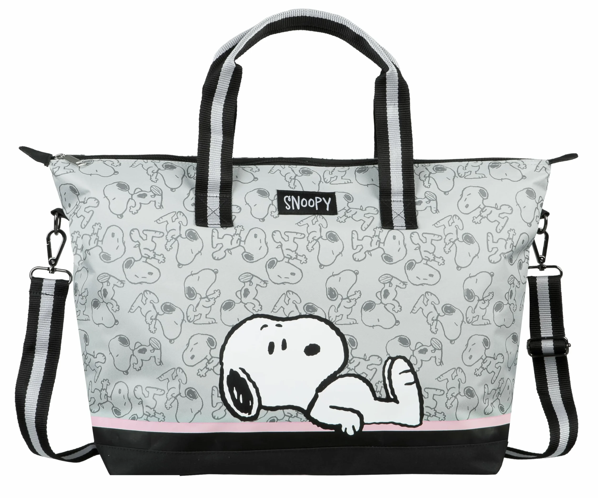 Undercover - Snoopy Weekender - Borsa per il trasporto con motivo - Ampio scomparto principale con piccolo scomparto con cerniera - 2 maniglie e tracolla