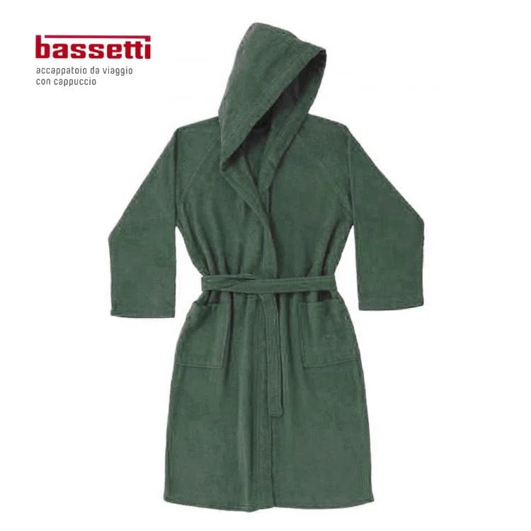 Bassetti Accappatoio da viaggio con cappuccio micro spugna