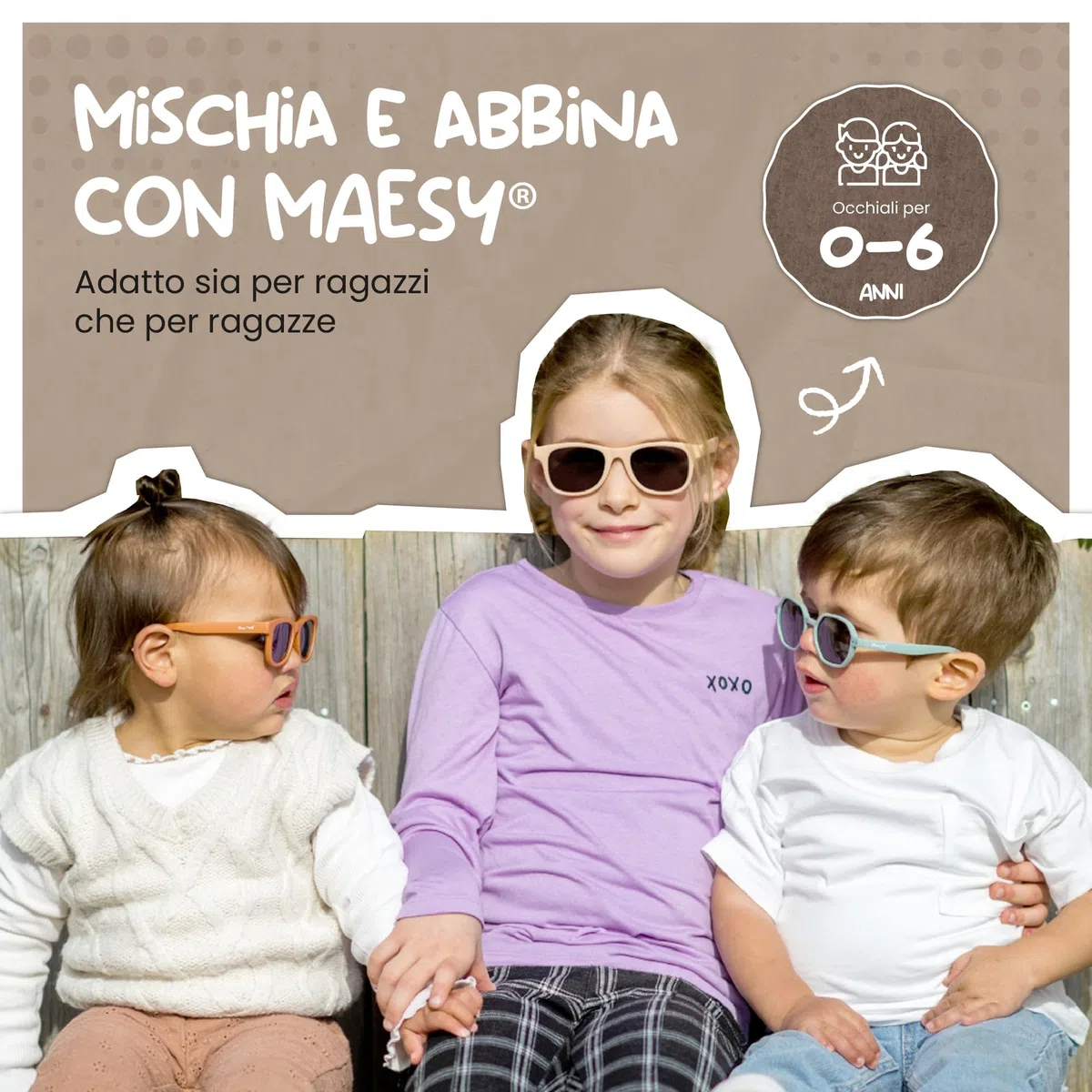 Occhiali da Sole per Bambina, 3-6 Anni, Protezione Polarizzata UV400, Montatura Flessibile e Pieghevole, Occhiali da Sole Sicuri e Comodi per Bambino, Faela