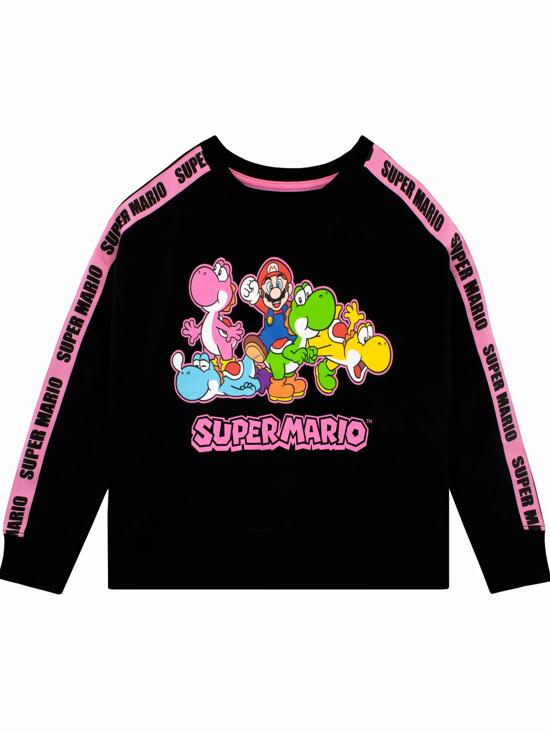 SUPER MARIO BROS Felpa da Gioco per Ragazze Gaming Felpe Cropped a Maniche Lunghe da Bambina