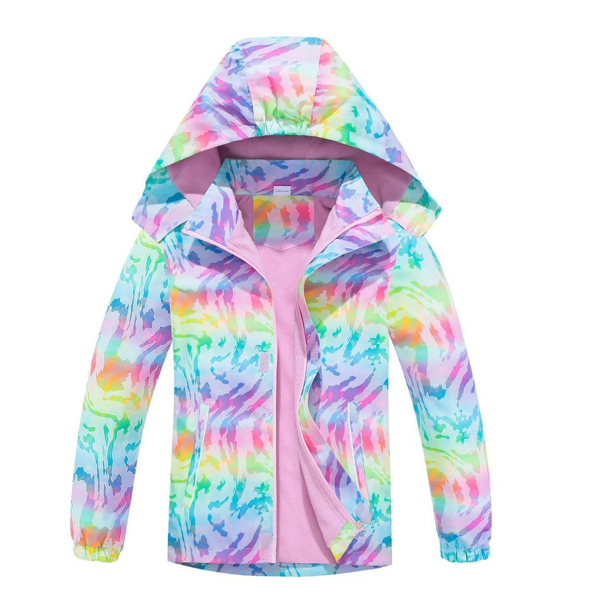 Felpa con cappuccio 146, giacca softshell da ragazza, giacca invernale per le mezze stagioni, con pile, impermeabile, traspirante, con spilla magnetica, per giacche