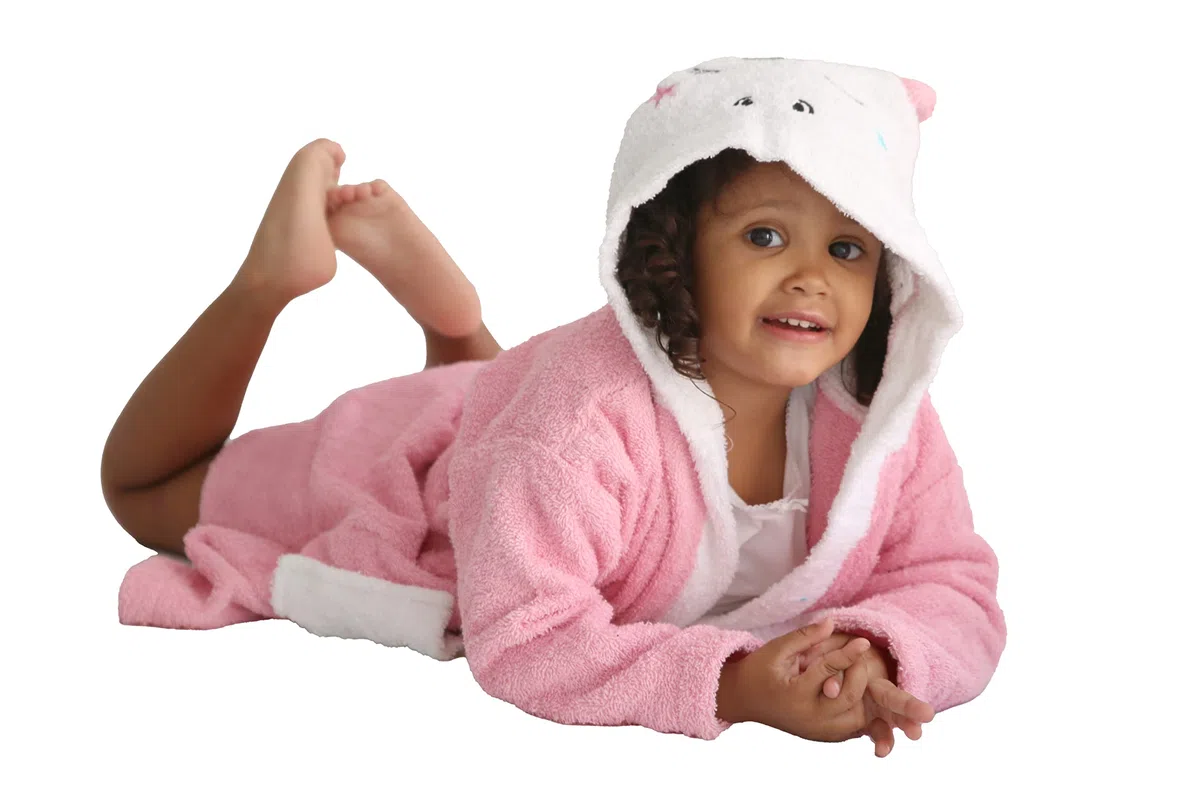 LEBENGOOD - Accappatoio bambina, bambino, Ragazze Cotone: Ragazza, Bambini - 100% Cotone OEKO-TEX,2 tasche, cappuccio