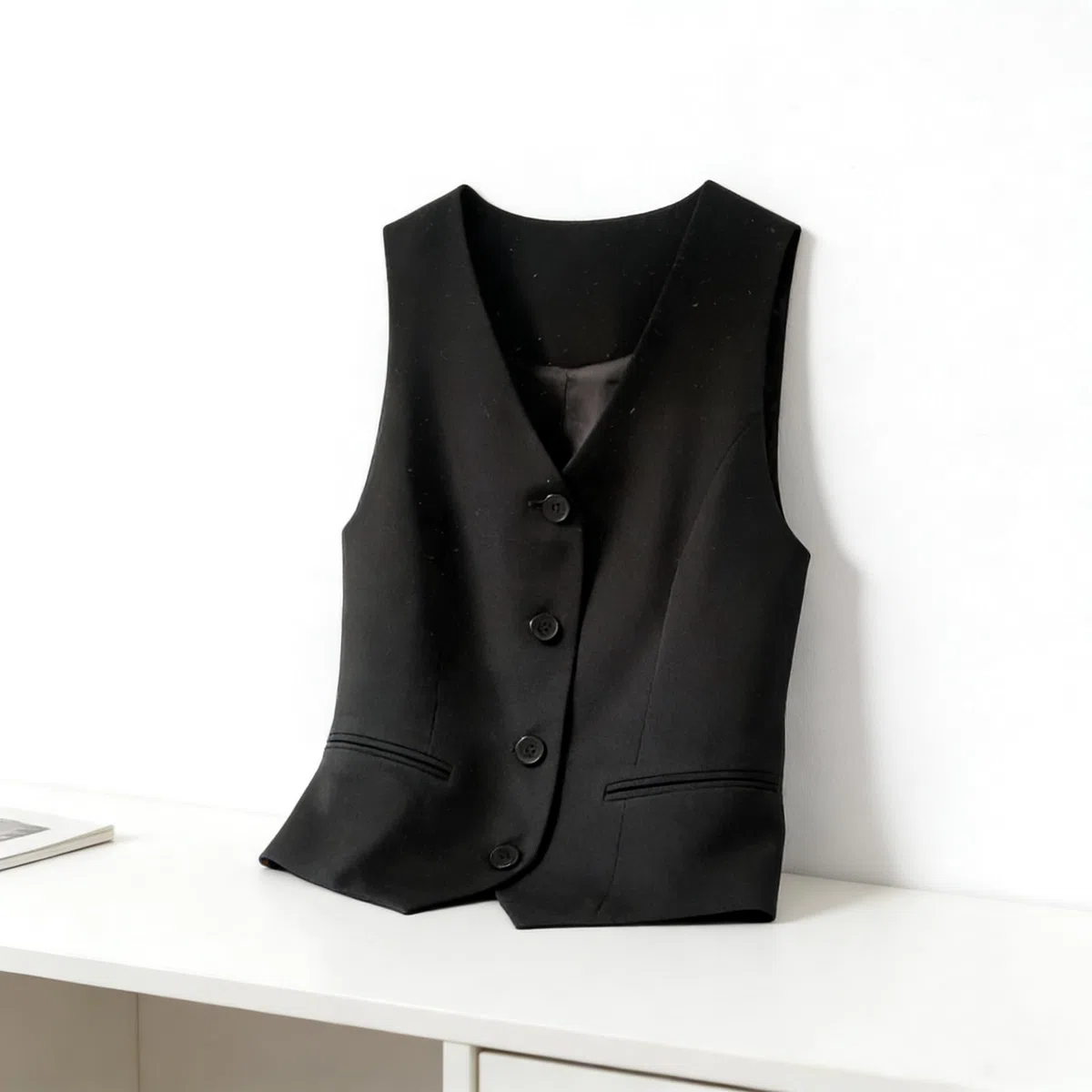 Gilet abito donna, Slim Fit, collo a V, gilet smoking, gilet abito, elegante gilet vintage, gilet abito formale casual, copertura estiva