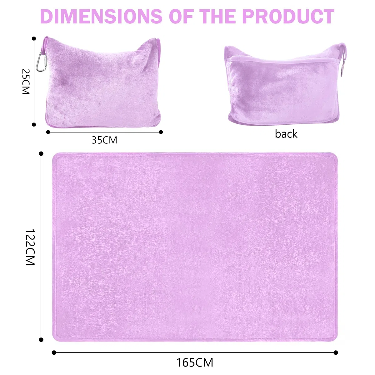 Coperta da viaggio ultraleggera calda, cuscino di trasformazione 2 in 1, coperta da viaggio aereo, gadget da viaggio con maschera per dormire e tappi per le orecchie, coperta da viaggio, per viaggi
