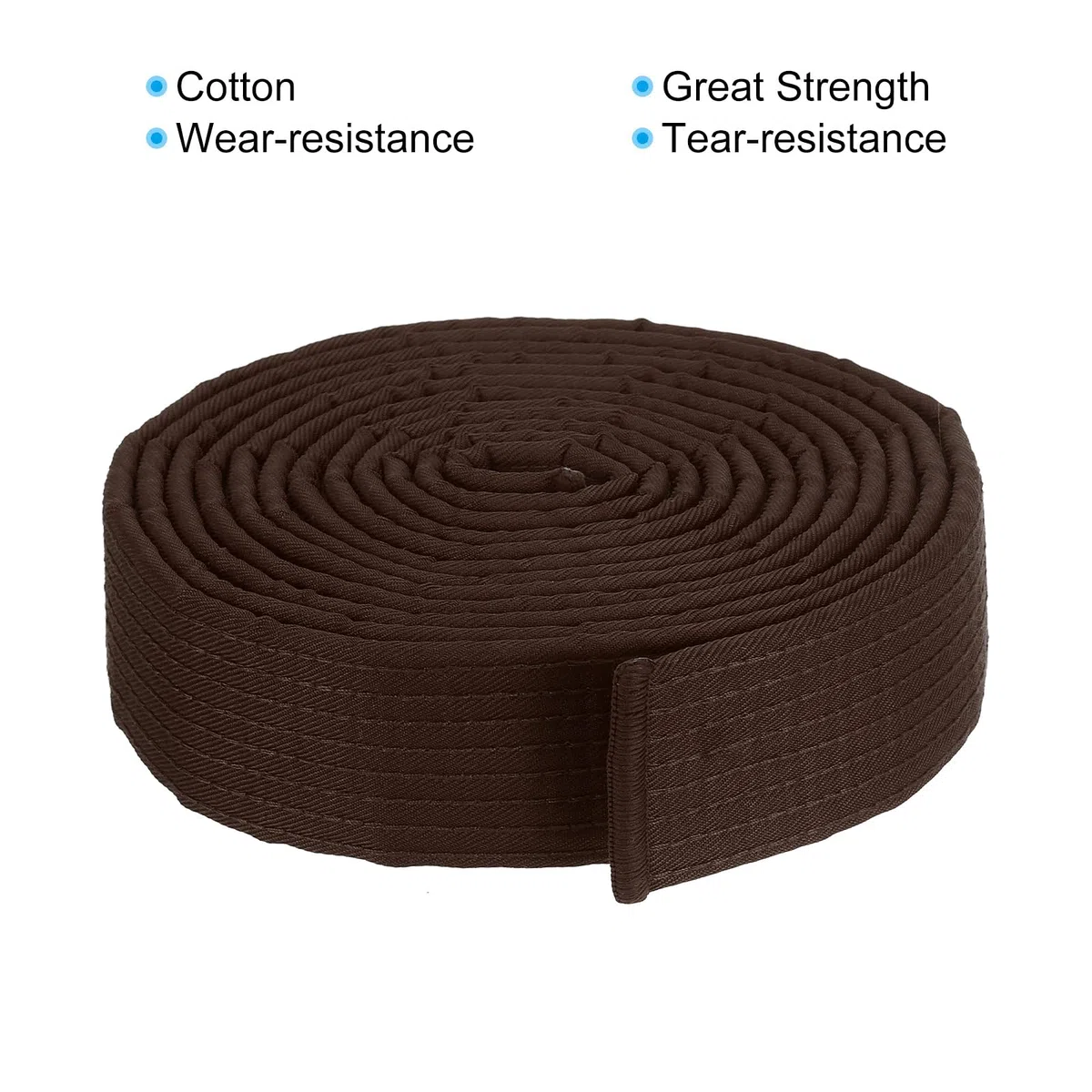 PATIKIL Cintura di Rango Colorata Taekwondo 1,6" x11,2 Piedi 3,4m, Cintura da Karate Judo Arti Marziali in Cotone per Insegnamento Allenatore, Marrone
