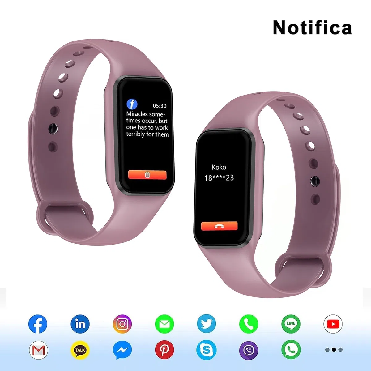 Smartwatch Donna, Orologio Fitness Cardiofrequenzimetro Orologio Fitness/SpO2/Sonno/Contapassi, Notifiche Smart Watch Activity Tracker per iOS Android (2 Cinturini)