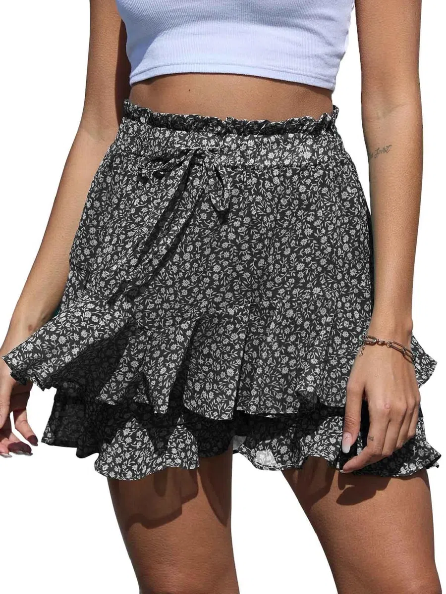 CheChury Pantaloncini Estivi da Donna in Lino a Vita Alta Casual, Gamba Larga Shorts Eleganti con Vita Elasticizzata da Spiaggia Fluenti