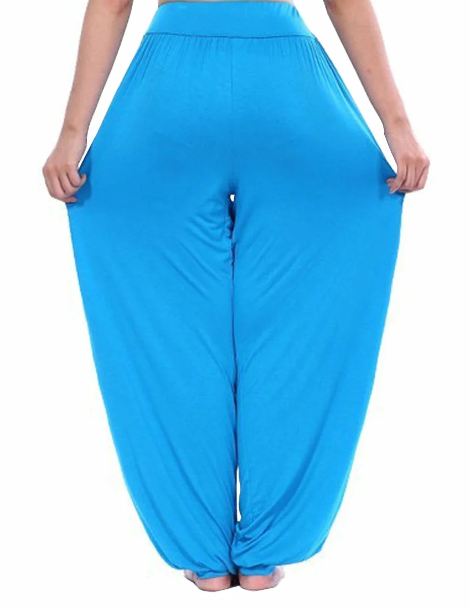 HOEREV Super Doux Spandex Pantalone Modale Harem Yoga Pilates
