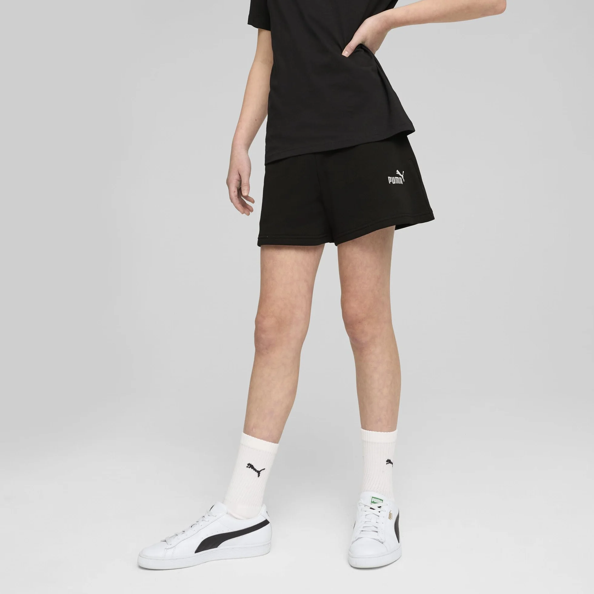 PUMA - Ess Small No. 1 Logo Shorts TR G, Pantaloncini Lavorati a Maglia Bambine e Ragazze