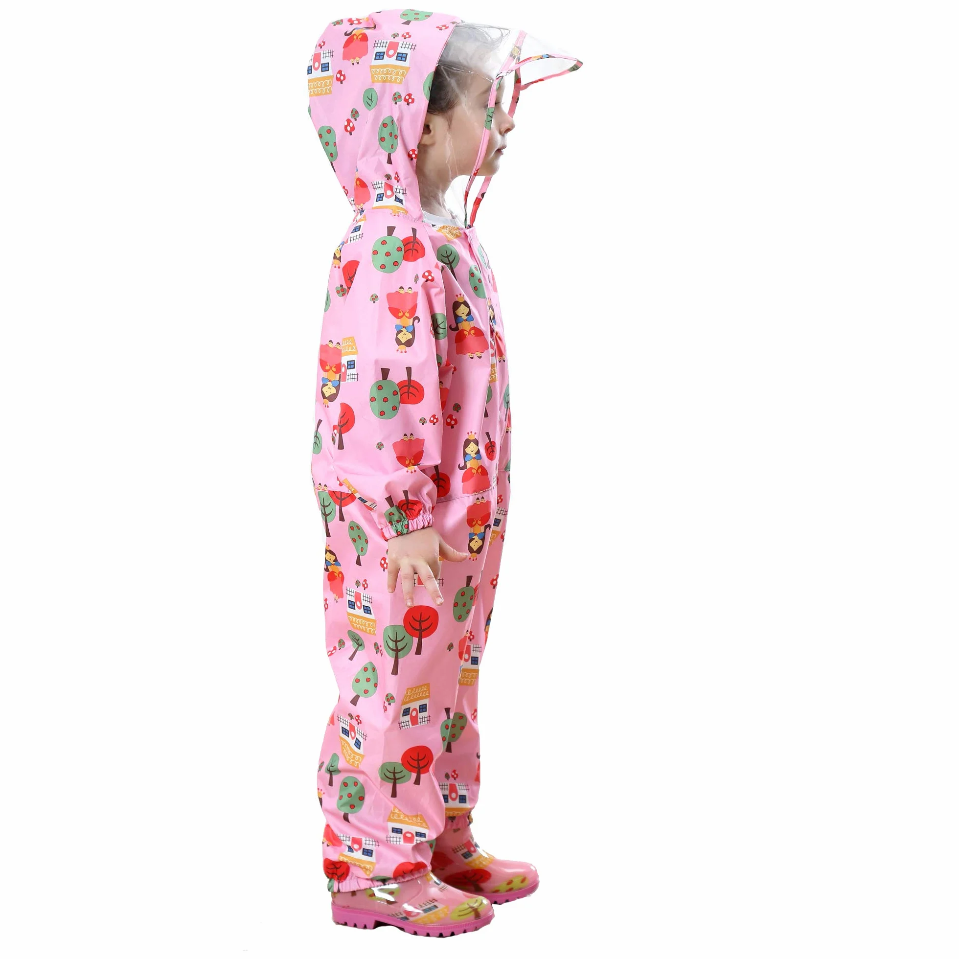 Impermeabile Pioggia Bambino Impermeabile Antipioggia Tuta Bambini Con Cappuccio Ragazze Ragazzi Poncho Portatile Jogging Tutto in Uno Giacche Impermeabili Bimba Bimbo Unisex 1-7 anni