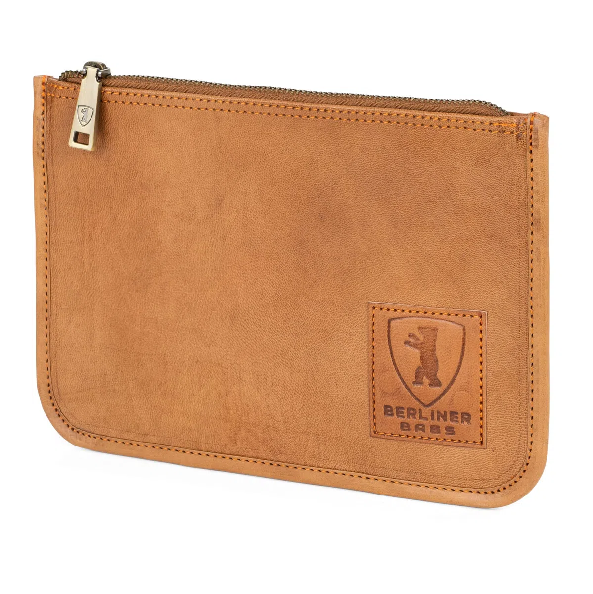 Berliner Bags Cartella Porta Documenti Theo M in Vera Pelle, Organizer da Viaggio con Zip e Laccetto Rimovibile, Porta Passaporto e Accessori, Unisex – Marrone