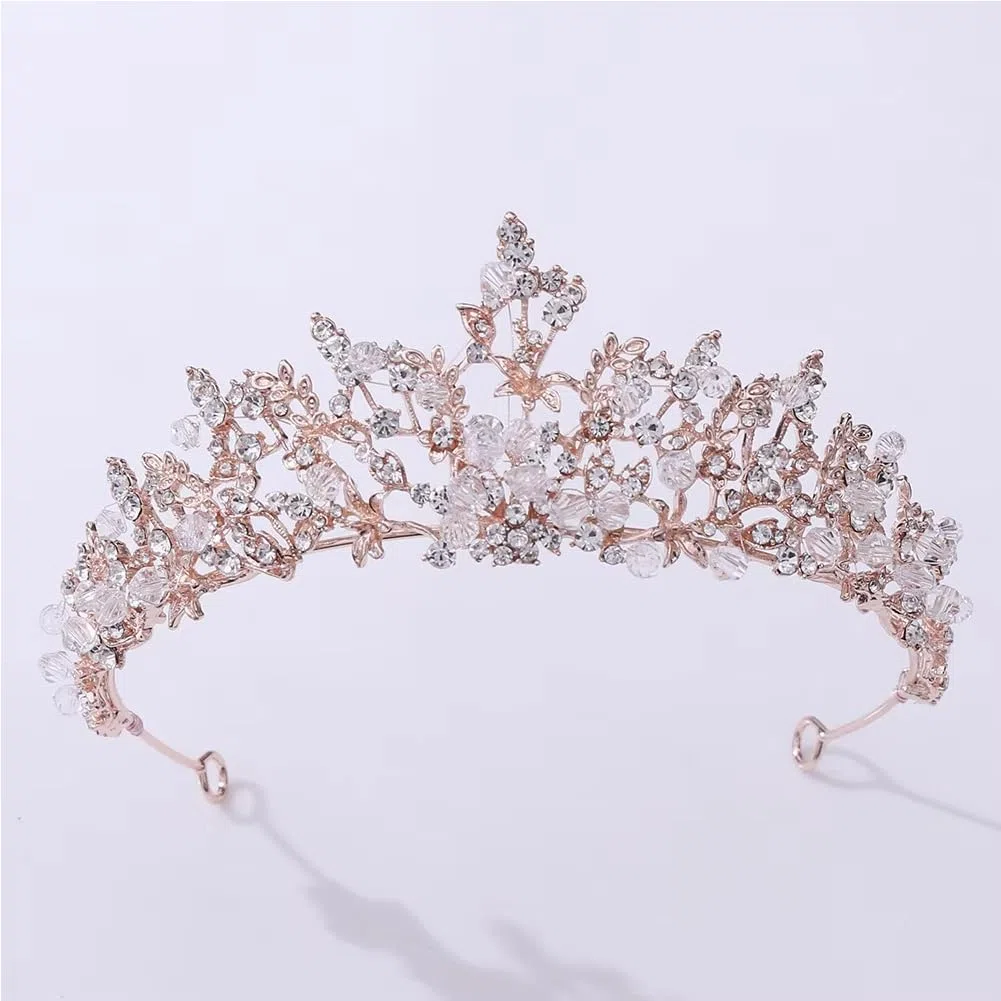 Tiara di cristallo per sposa, principessa, diadema nuziale, per matrimoni, balli di fine anno, feste di compleanno