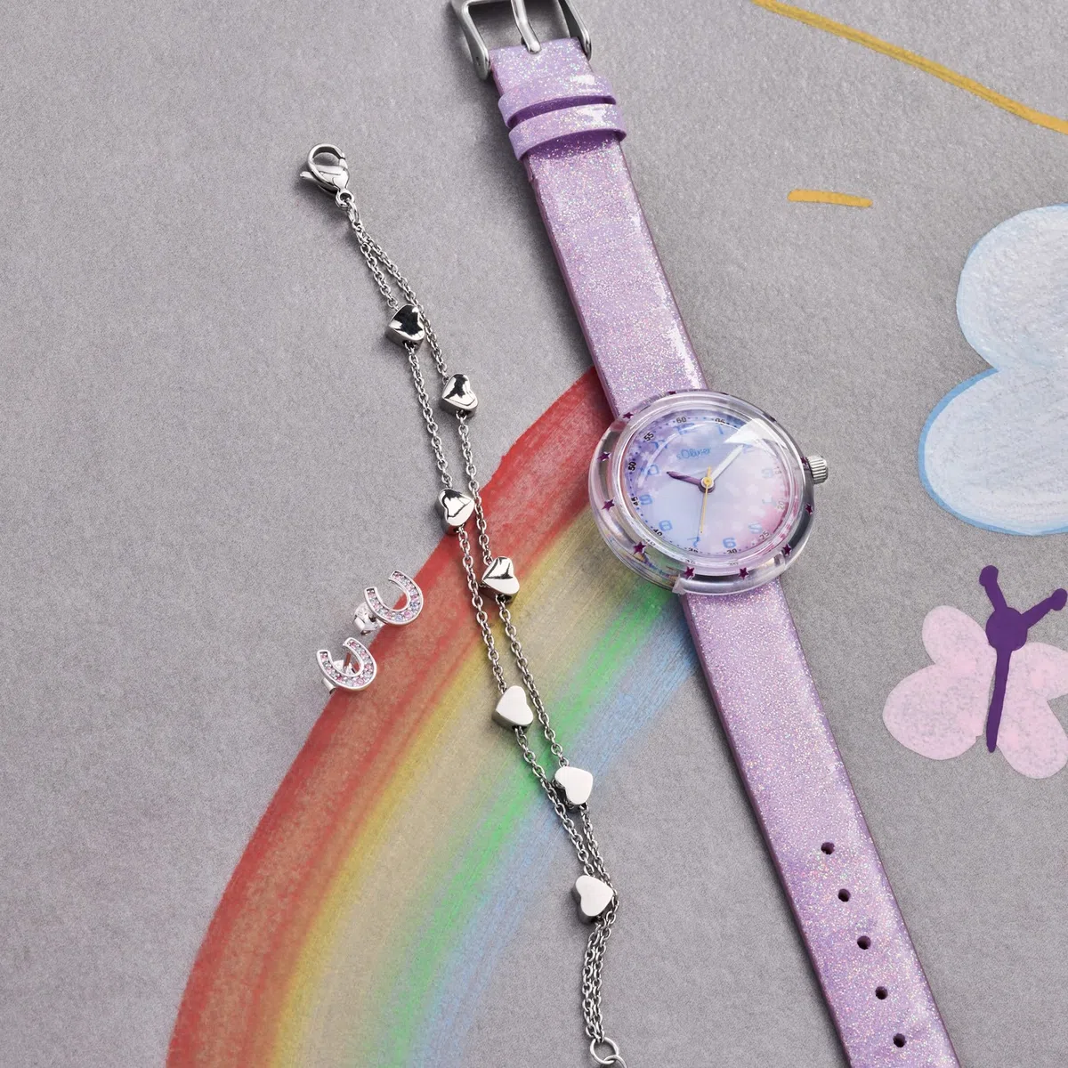 s.Oliver sOliver Bracciale in acciaio inossidabile per bambine, disponibile in una confezione regalo per gioielli