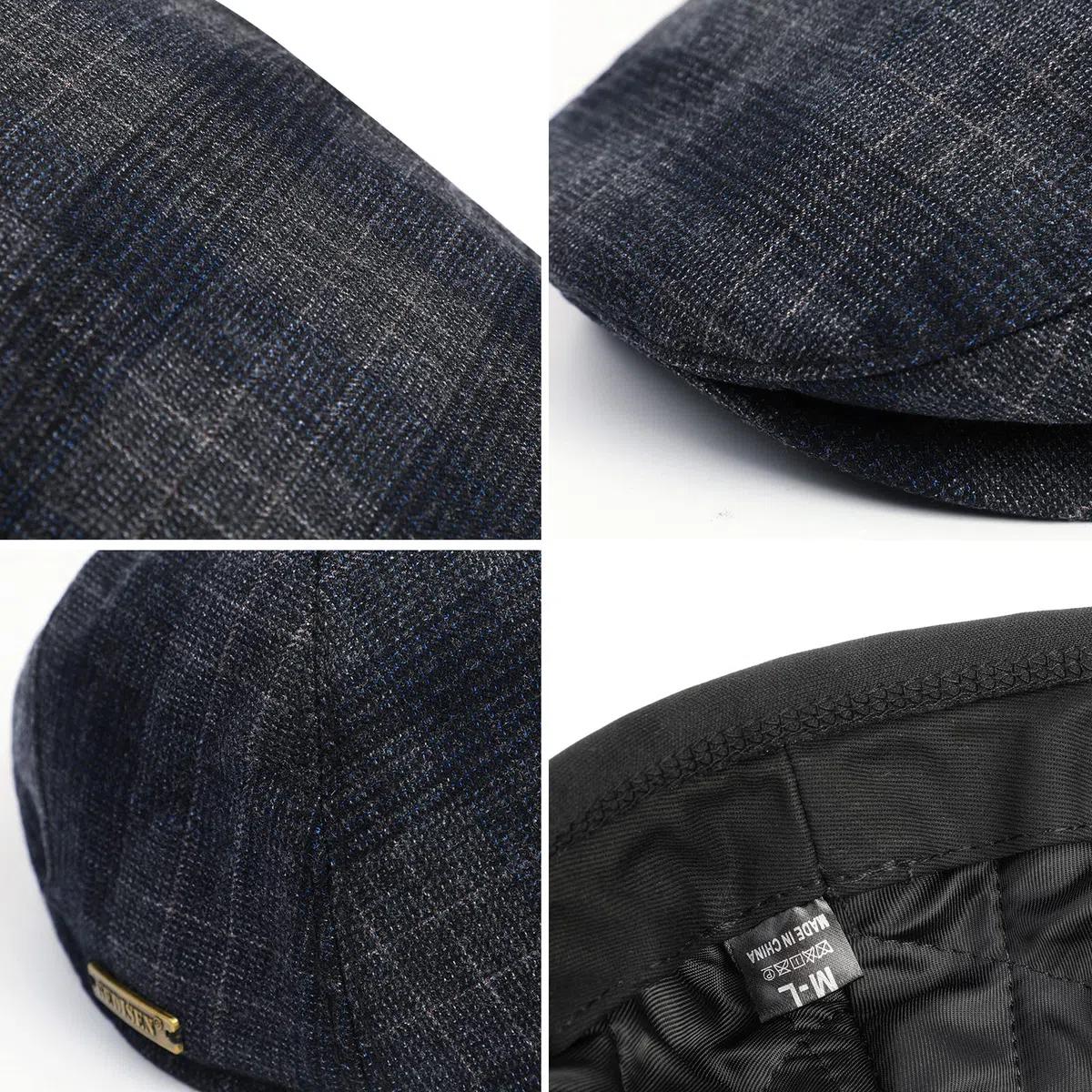 Berretto Piatto da Uomo Newsboy Berretto Baschi Scozzesi British Style Retro Coppola Cappello Strillone Paraorecchie Ivy Caps Invernale Auttuno