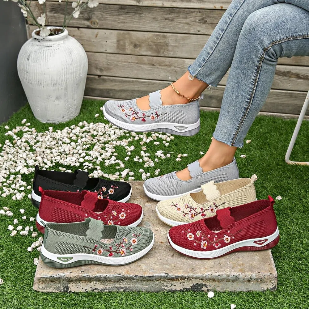 Scarpe Casual Ortopediche da Donna, Suola Morbida E Traspirante con Supporto Plantare, Scarpe da Passeggio Antiscivolo per Infermieri
