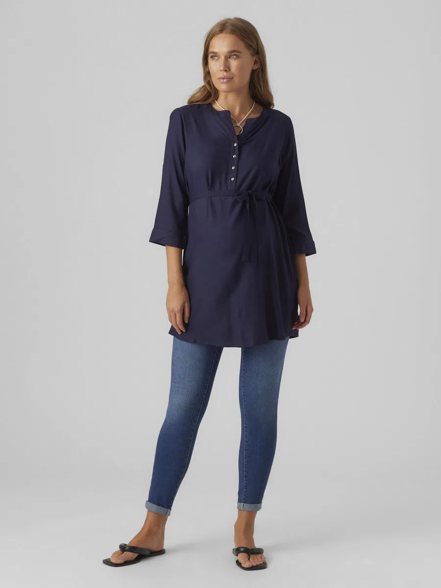 Mamalicious Mlmercy 3/4 Woven Tunic Noos Eco A. Camicetta Lunga Donna (Pacco da 1)