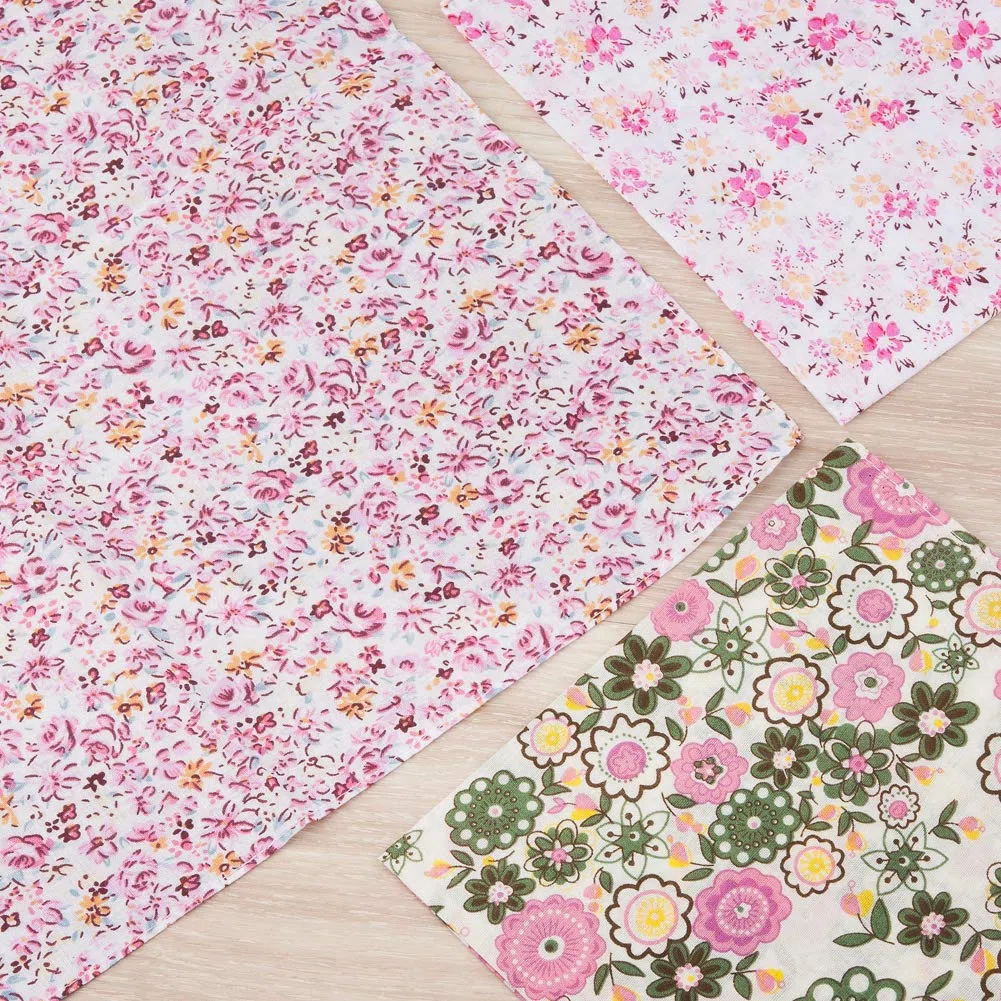 HOULIFE Fazzoletti di stoffa da donna, in puro cotone, rosa, in 5/10 pezzi, per uso quotidiano, 36 x 36 cm, regalo per la festa della mamma