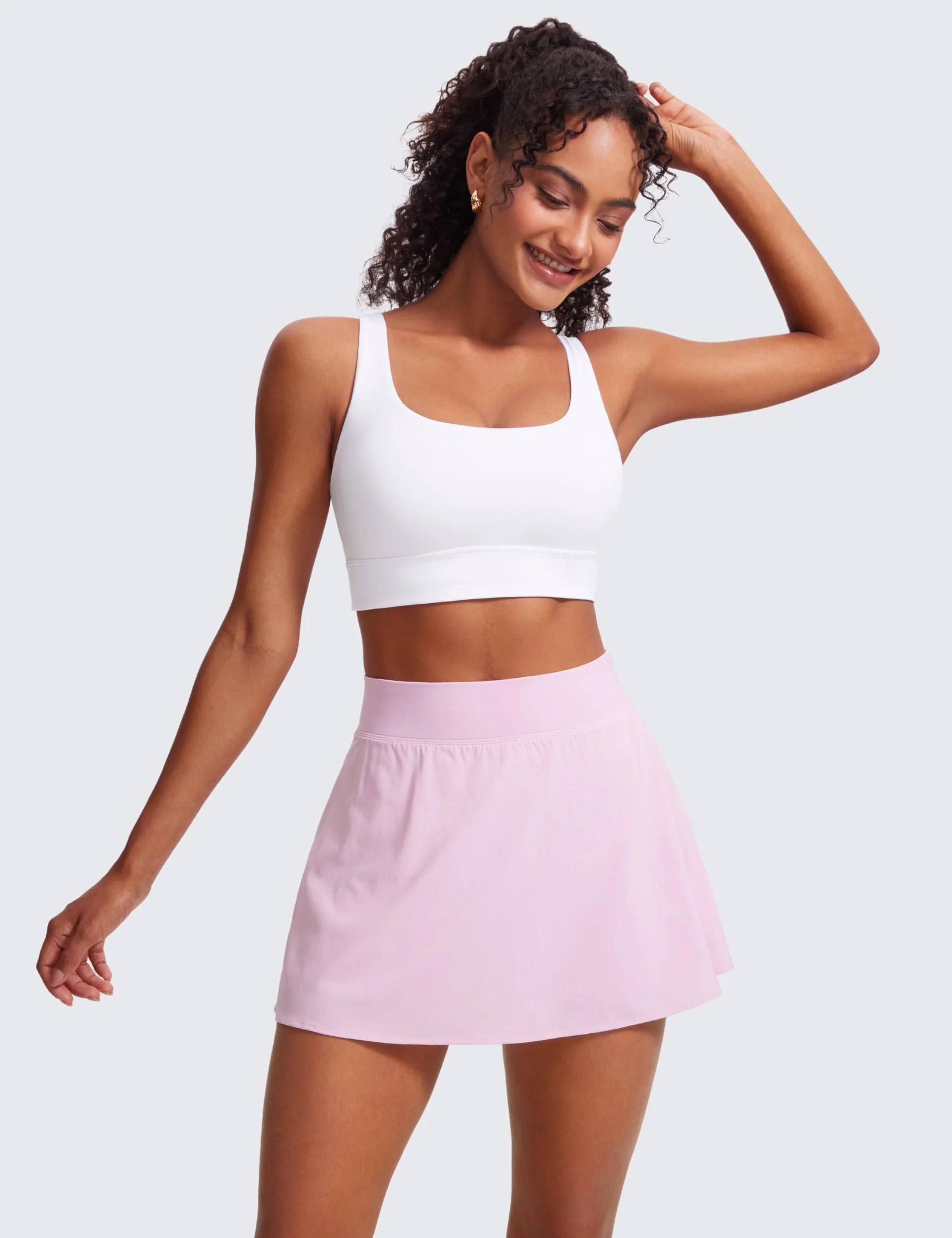CRZ YOGA Donna Butterluxe Reggiseno Sportivo con Schiena a U - Basso Impatto Yoga Fitness Imbottito Top