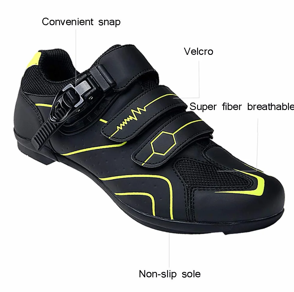 Scarpe da Ciclismo Antiscivolo, Scarpe da Strada e Mountain Bike Traspiranti in Fibra di Carbonio, Scarpe Sportive Assistite da Energia con Strisce Riflettenti