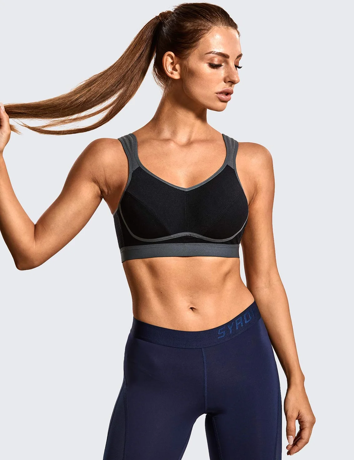 SYROKAN Donna Reggiseno Sportivo Massimo Supporto Senza Ferretto
