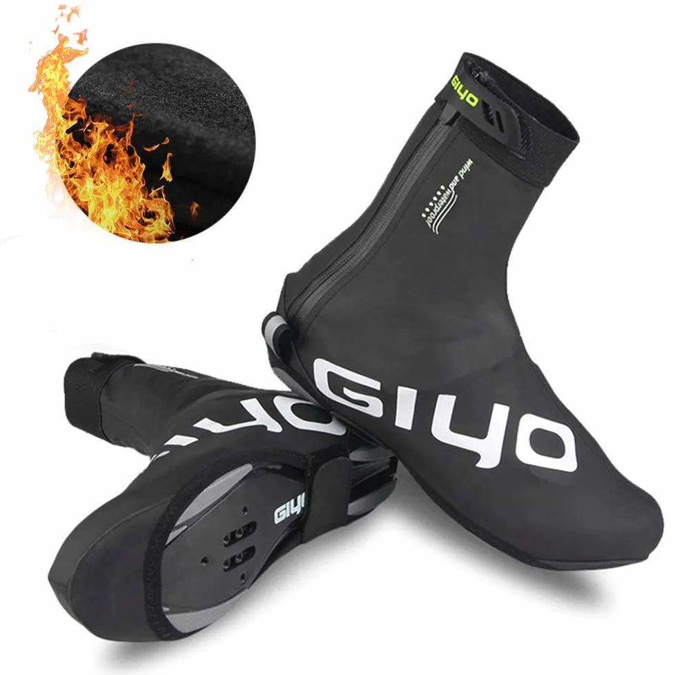 Lixada Copriscarpe Invernale con Blocco Impermeabile Antivento Scarpe Protettore Vello Caldo Termico per Il Ciclismo MTB Bici da Strada M-3XL