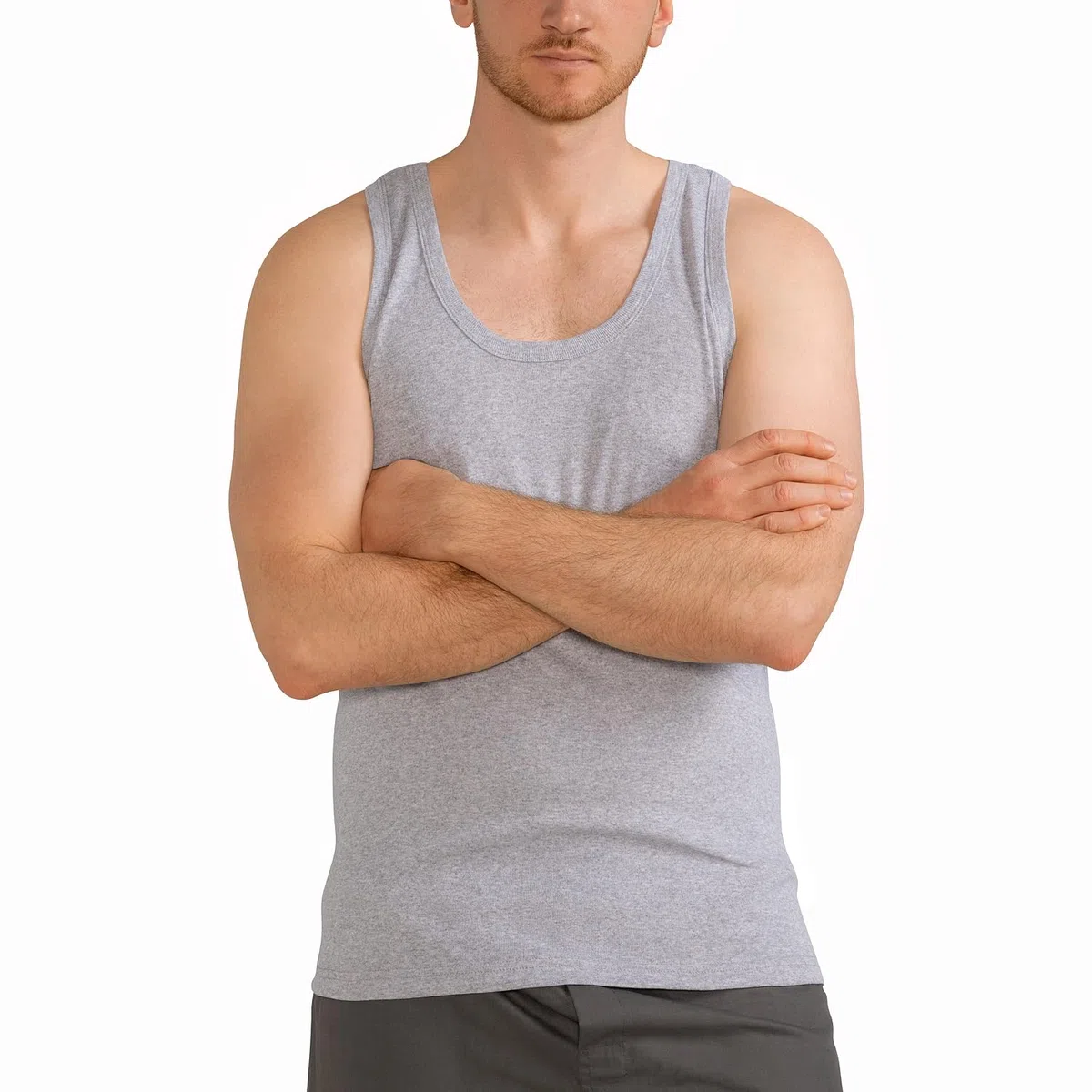 MT Confezione da 6 canottiere da uomo in cotone Classic – a costine sottili o doppie