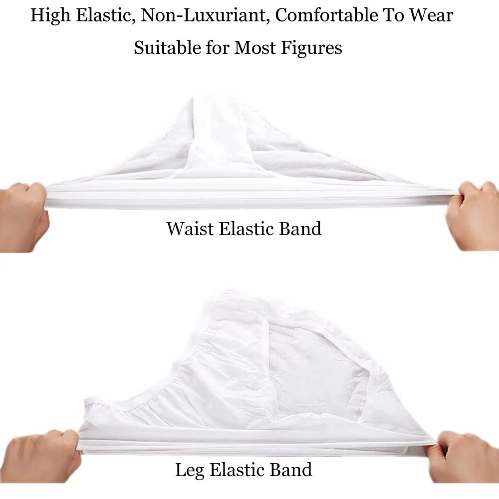 STARLY Mutandine da Viaggio monouso da Donna in Puro Cotone 100% Slip da Nonna Bianco (10Pk)