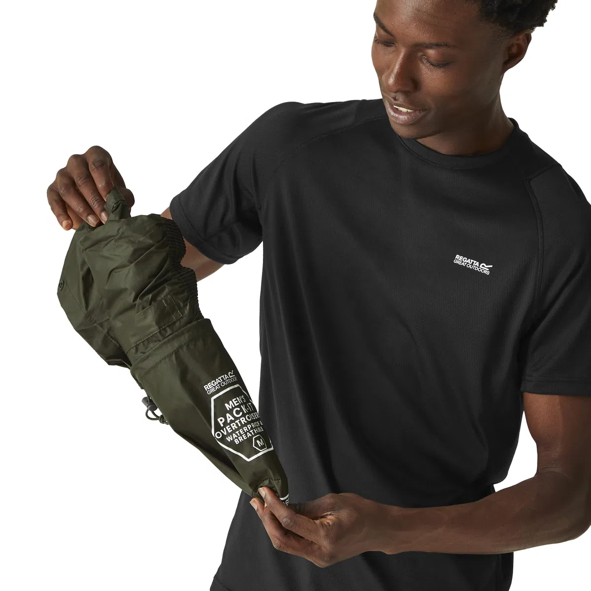 Regatta - Pack It' Pantaloni Impermeabili Traspiranti Ripiegabili Cuciture Nastrate, Overtrousers Uomo