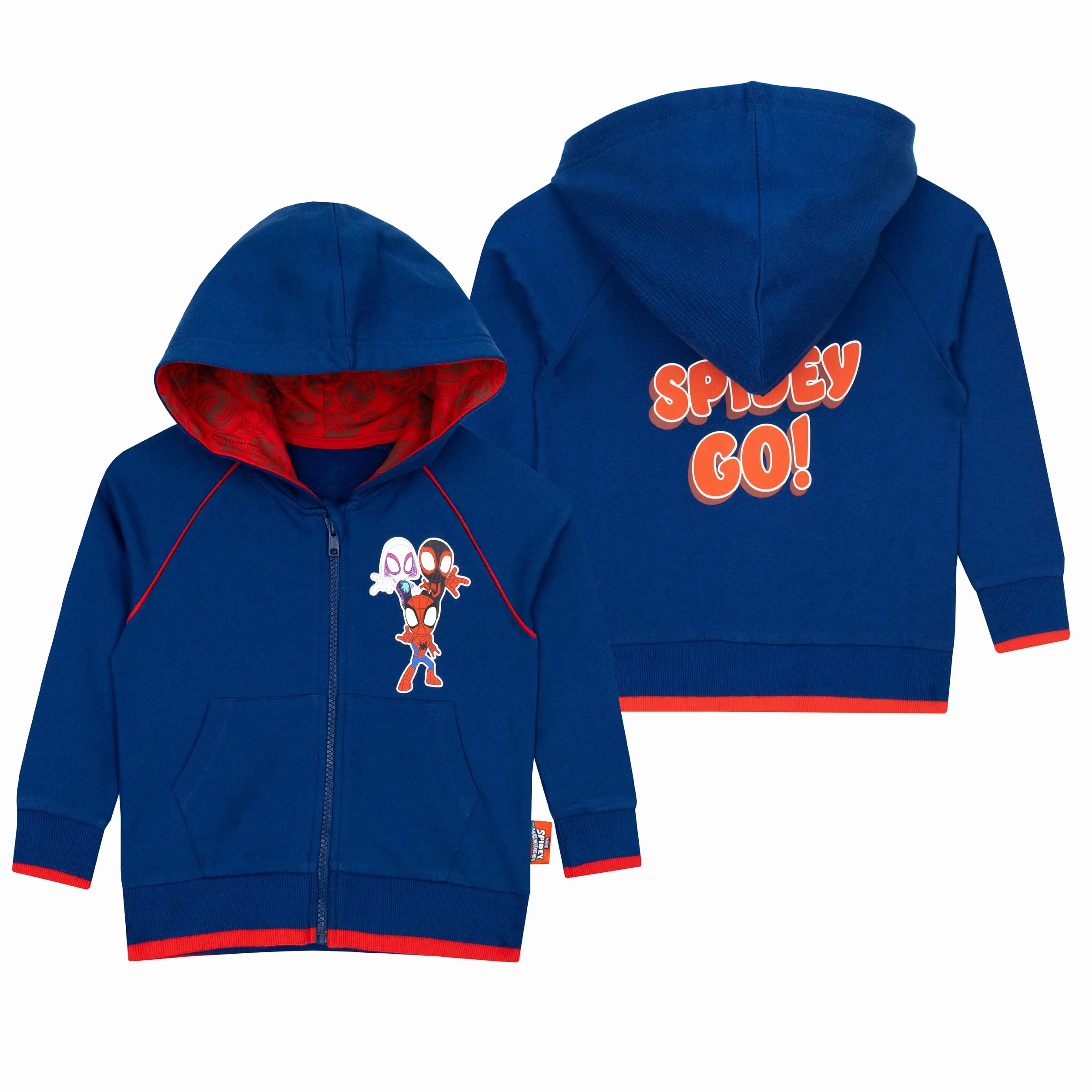 Marvel Felpa Spiderman | Maglia Bambino con Spidey e i Suoi Straordinari Amici | Felpe con Zip | Abbigliamento Spiderman
