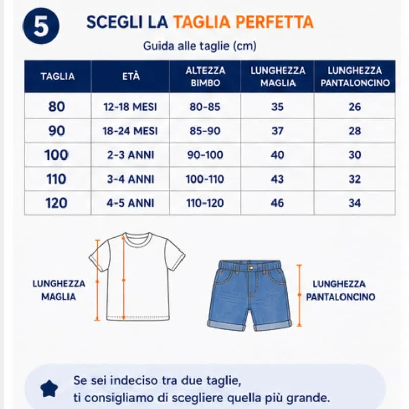 OrJana Completo Bambino 2 Pezzi, Polo con Ancore e Pantaloncini Jeans Leggeri Blu