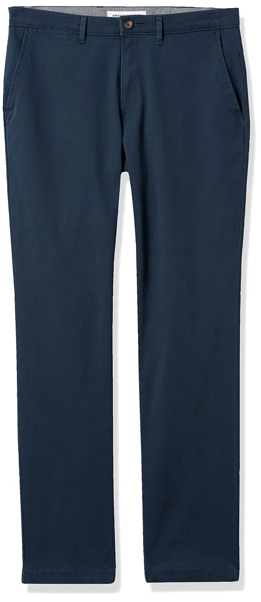 Amazon Essentials Pantaloni Casual Chino Elasticizzati dal Taglio Classico Uomo