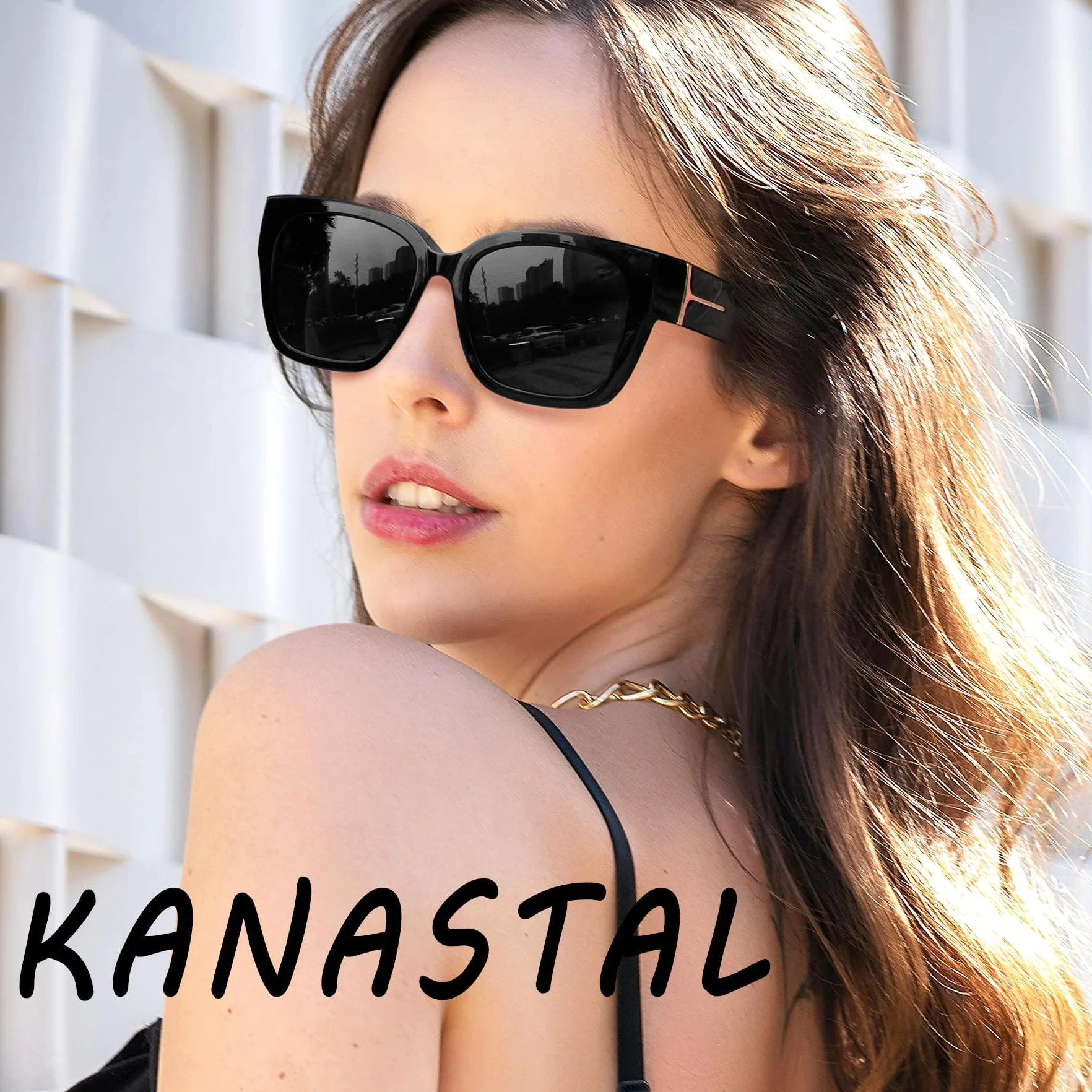 KANASTAL Sovraocchiali da Sole Donna Uomo Polarizzati UV400 Occhiali da Sole Quadrati sopra Occhiali Alla Moda TR90 Fit over Glasses Sunglasses