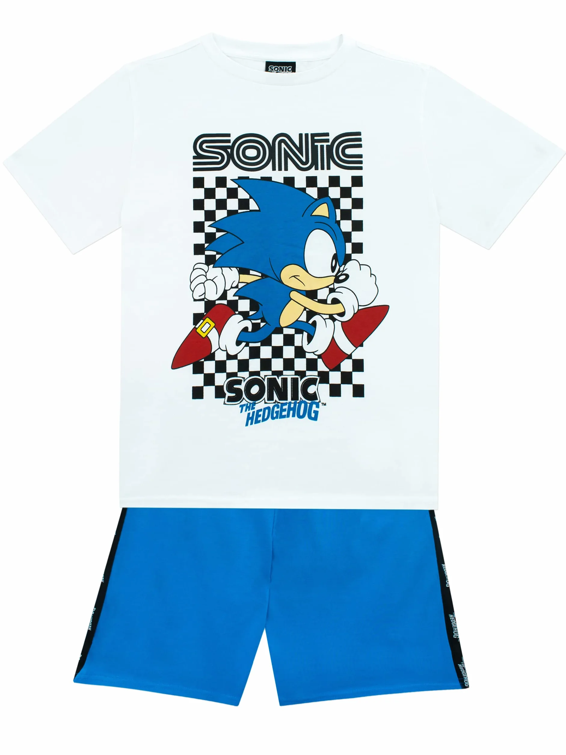 Sonic The Hedgehog - Set di Maglietta e Pantaloncini per Bambini Abbigliamento da Gioco per Ragazzi