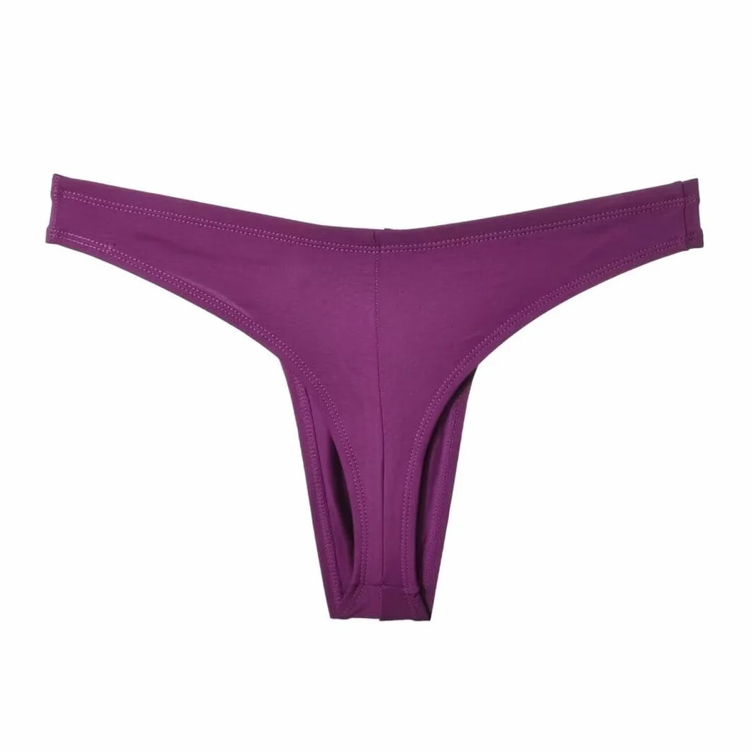 Faringoto Tanga sportiva da uomo, senza cuciture, biancheria intima in cotone a vita bassa