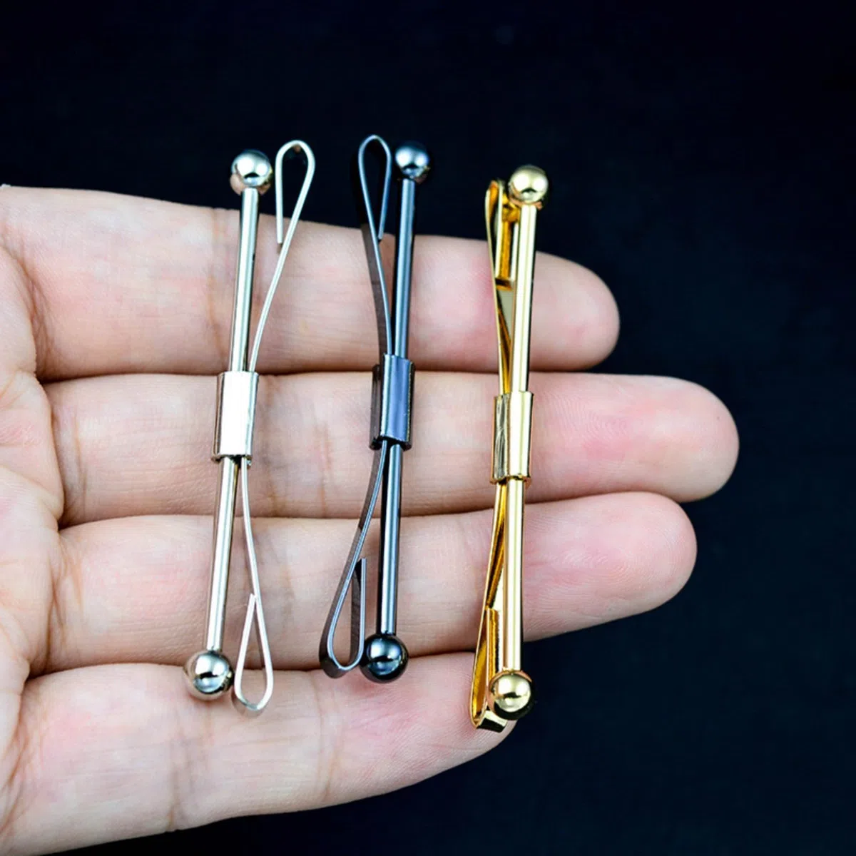 3 PCS Clip Del Colletto Della Camicia,Fermacravatta A Clip Per Camicia,Fermacravatta a Clip per Camicia da Uomo