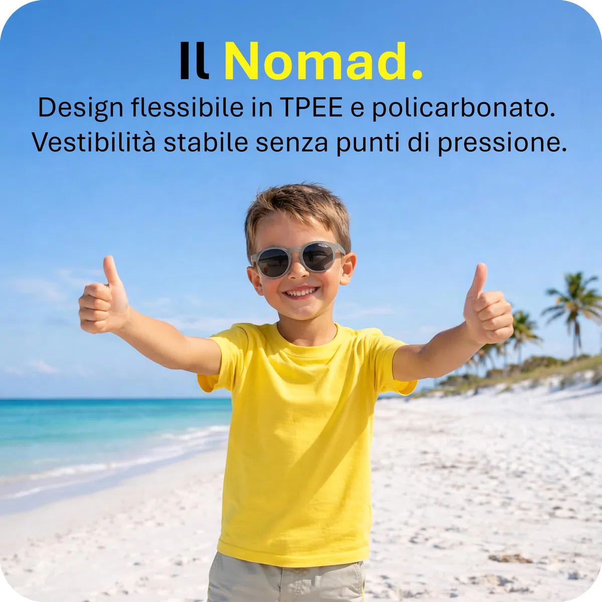 Mausito Occhiali da Sole Bambini (3-6 & 6-9 Anni) UV400 & Lenti di Categoria 3 | Aste Flessibili e liviane in TPEE & Policarbonato | Design Europeo