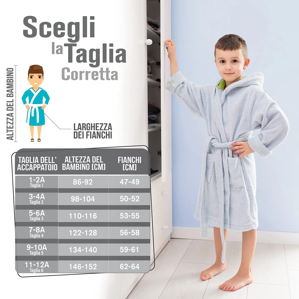 Twinzen - Accappatoio per Bambino e Bambina - Ragazza e Ragazzo - Senza Prodotti Chimici OEKO-TEX® - 100% Cotone - Accappatoio Doccia e Vestaglia Bambini