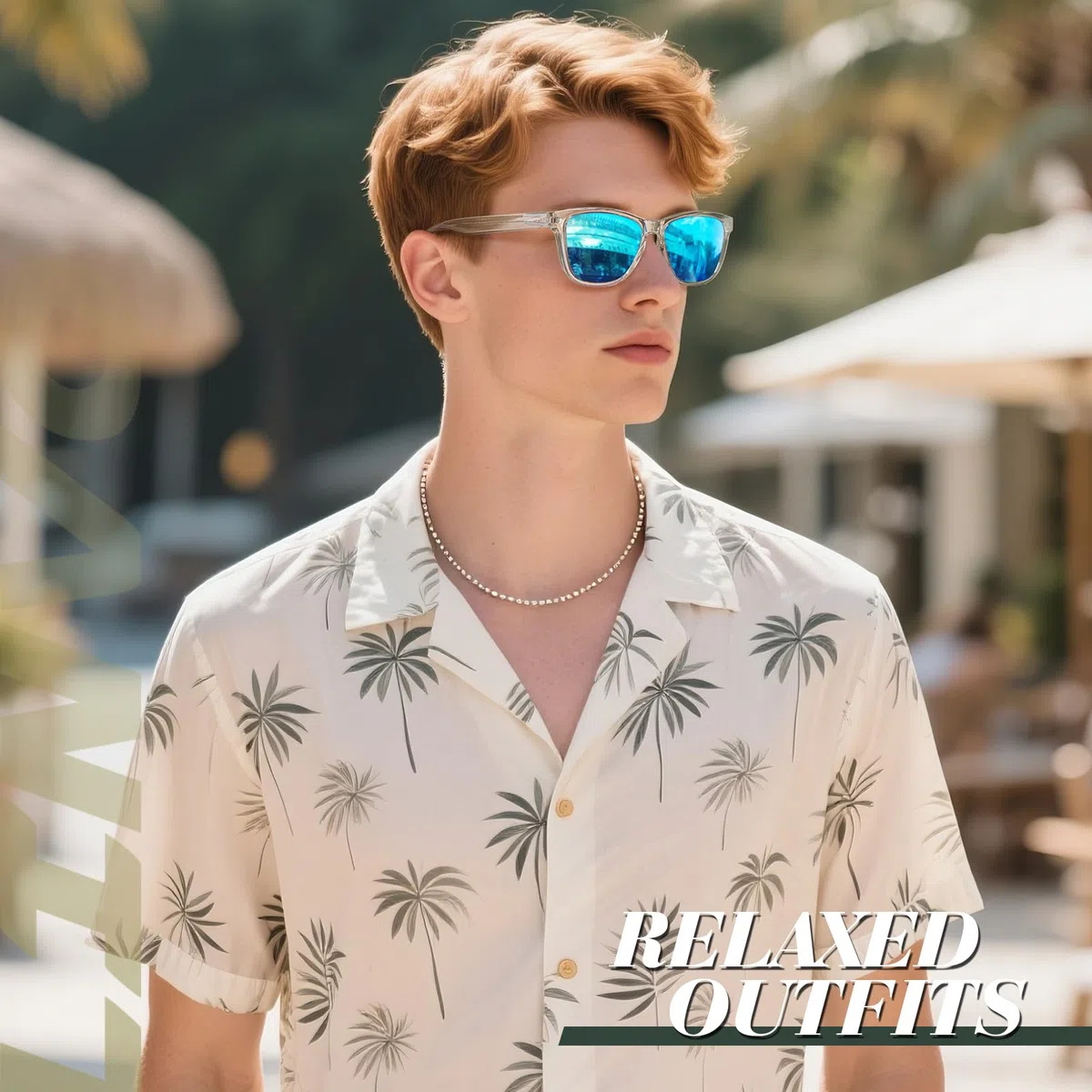 LINVO Occhiali da Sole Uomo Donna Polarizzati, Montatura Chiara Designer Protezione UV400 Guidare