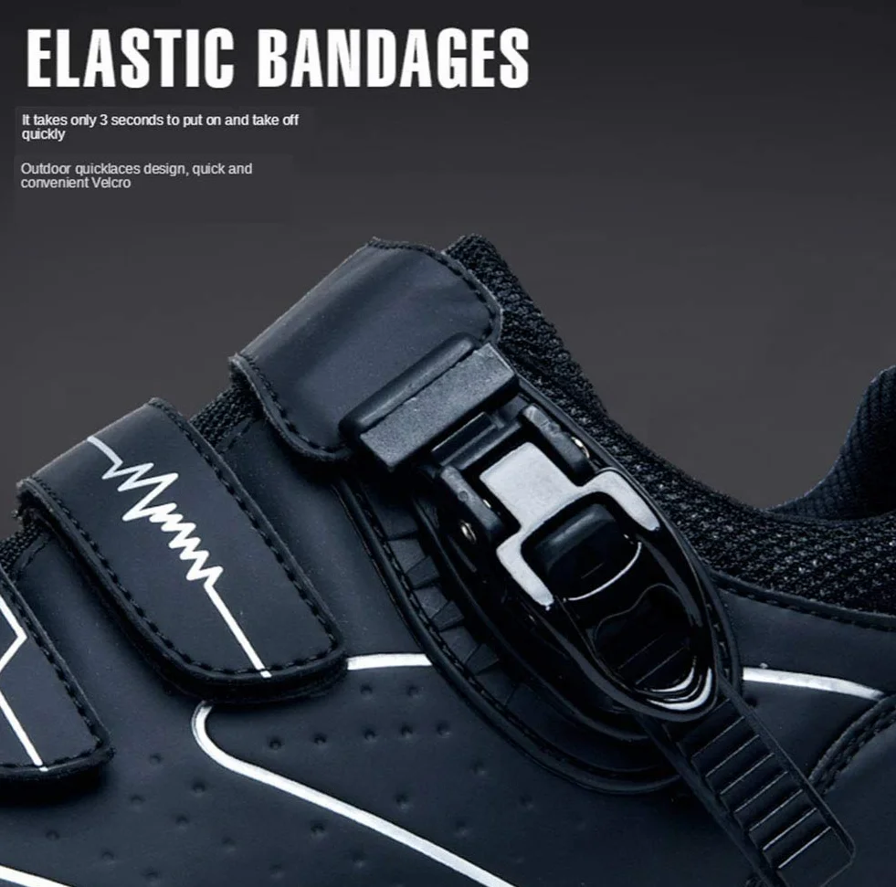 Scarpe da Ciclismo Antiscivolo, Scarpe da Strada e Mountain Bike Traspiranti in Fibra di Carbonio, Scarpe Sportive Assistite da Energia con Strisce Riflettenti