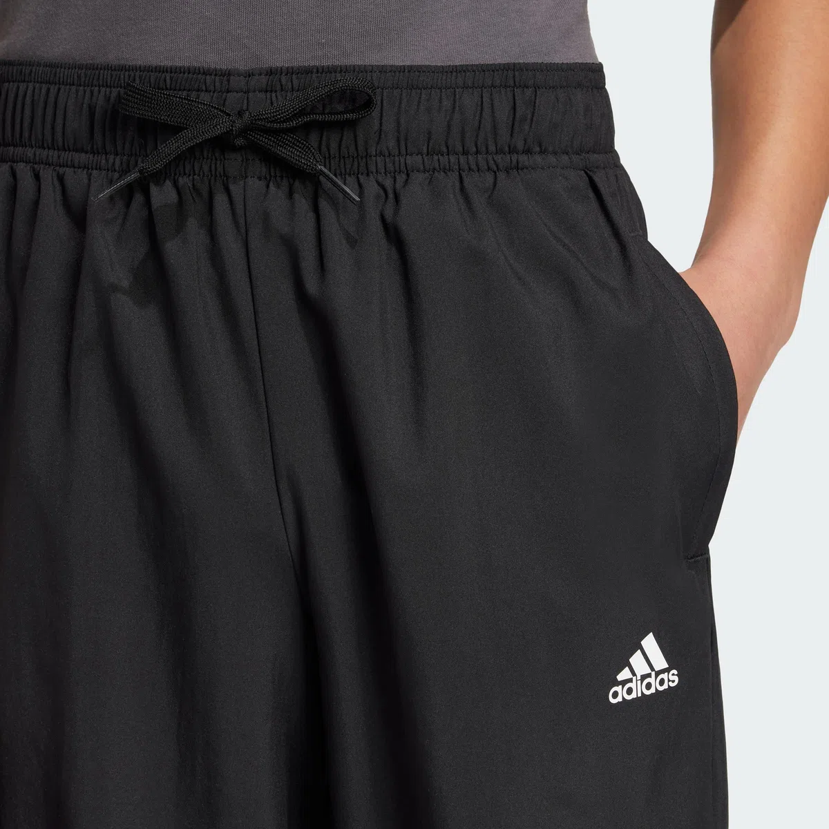 Adidas Bambino Woven Pants, Black/White, 9-10 Years