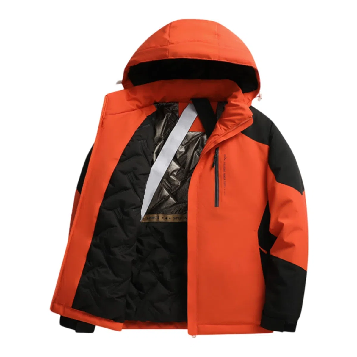 Generisch Giacca invernale da uomo, calda, antivento, per attività all'aria aperta, calda, da snowboard, con cappuccio, per le mezze stagioni, giacca funzionale