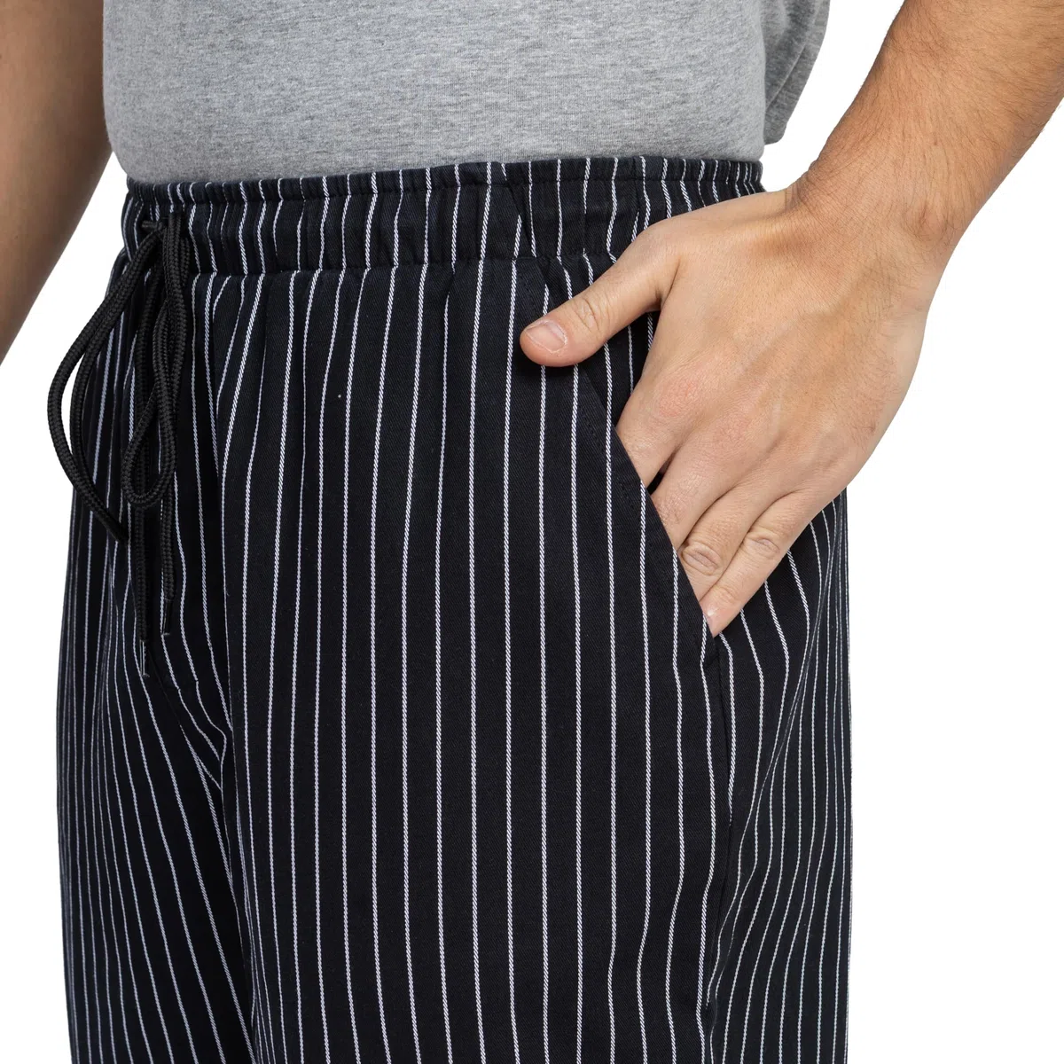 PALLTEX Bruno - Pantaloni da cuoco in 100% cotone, da uomo e donna, con coulisse, vita regolabile, EN 13688