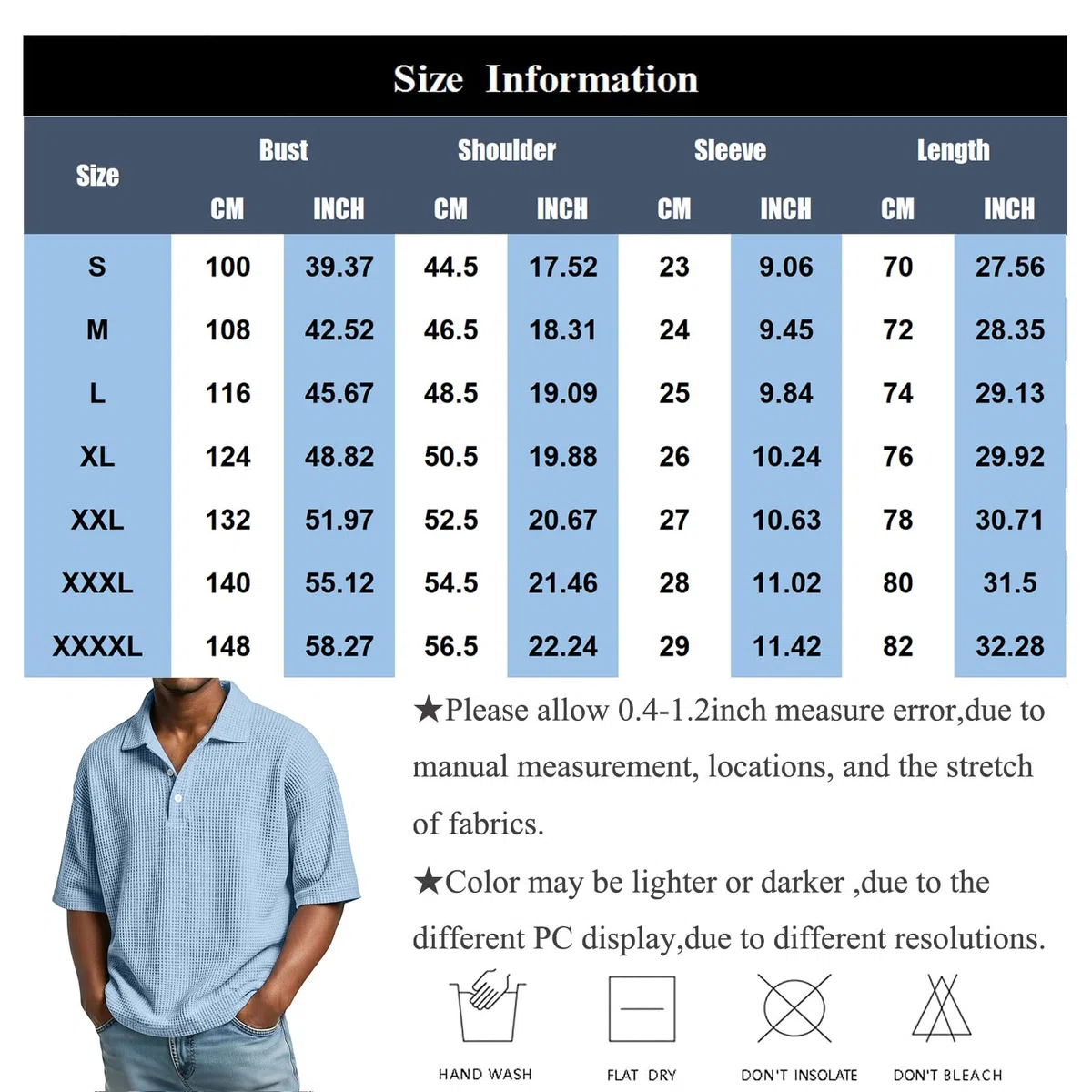 T-shirt da uomo, a maniche corte, estiva, con bottoni, casual, struttura a nido d'ape, maglietta basic larga, da uomo, leggera, vestibilità regolare