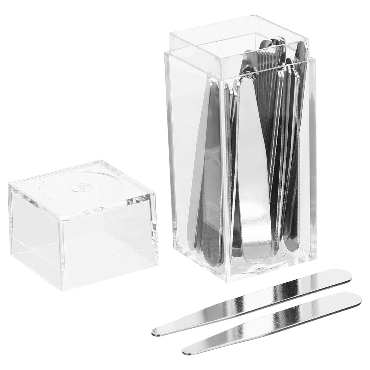 Fermagli per Colletto Argento in Acciaio Inossidabile 40 Pezzi Bordo Liscio e Design Semplice, un Aspetto Professionale per Camicie Uomo e Donna